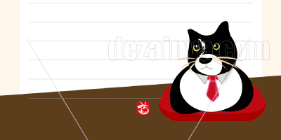 便箋 ネコ 葉書 気持ちが伝わる ポストカード 罫線つき テンプレート デザイン