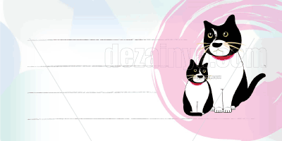 手紙 ネコ 猫 ねこ はがき ハガキ 便箋 ポストカード お店 ご案内 印刷 手書き テンプレート デザイン 