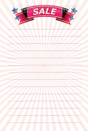  罫線入り 便箋 DMダイレクトメール セール SALE お知らせ 挨拶 集客 はがき ポストカード ハガキ デザイン 